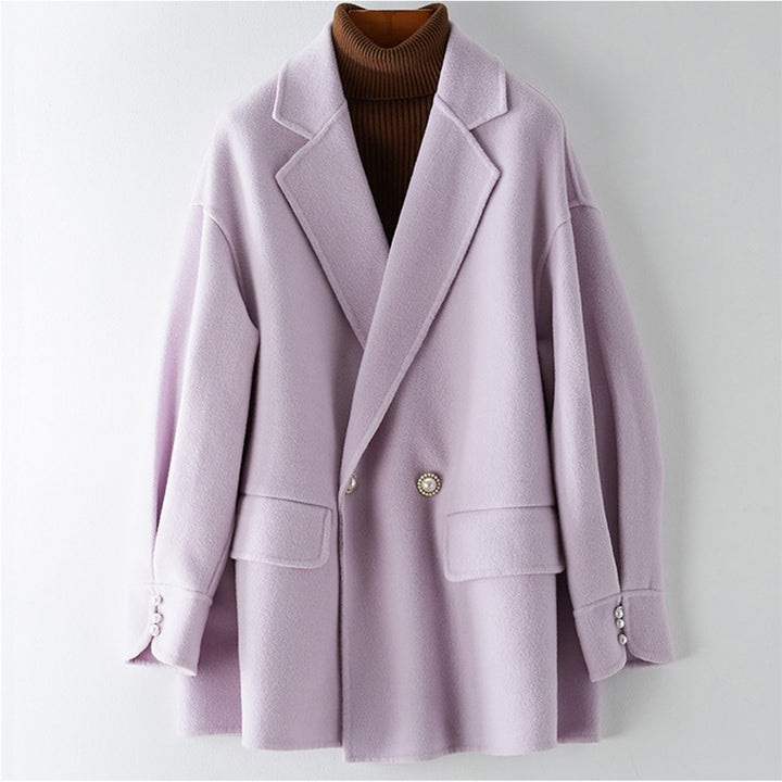Damen Moderner Oversized Blazer mit Dekorativen Knöpfen Echoarchiv