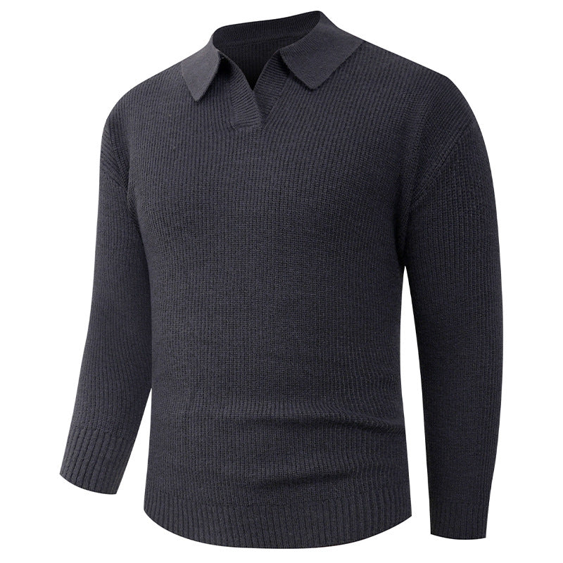 Herren lässiger Pullover mit modernem Kragen Echoarchiv