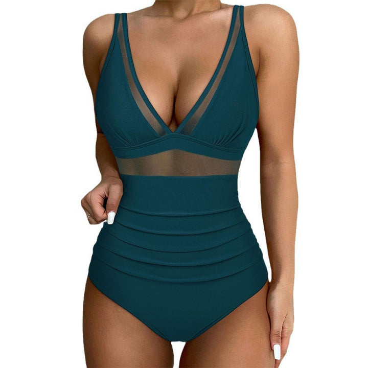 Damen Hochgeschnittener Badeanzug mit modischem Cut-Out Echo Archiv