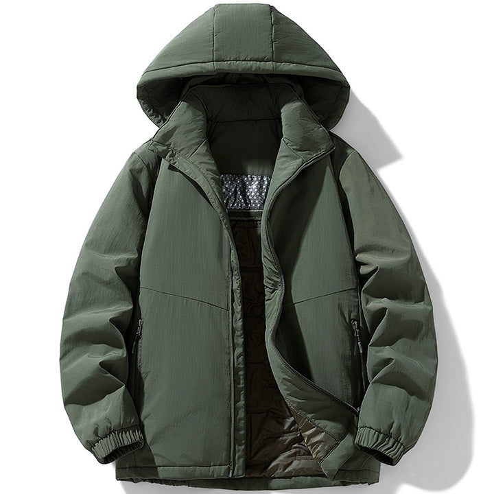 Herren Gepolsterte Thermo-Winterjacke mit Kapuze, wasserabweisender Außenhaut und Reißverschlusstaschen Echo Archiv
