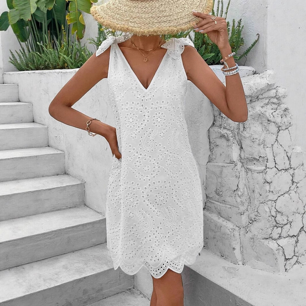 Damen Sommerliches Kleid mit verspieltem Cut-Out und Schleifendetails Echo Archiv