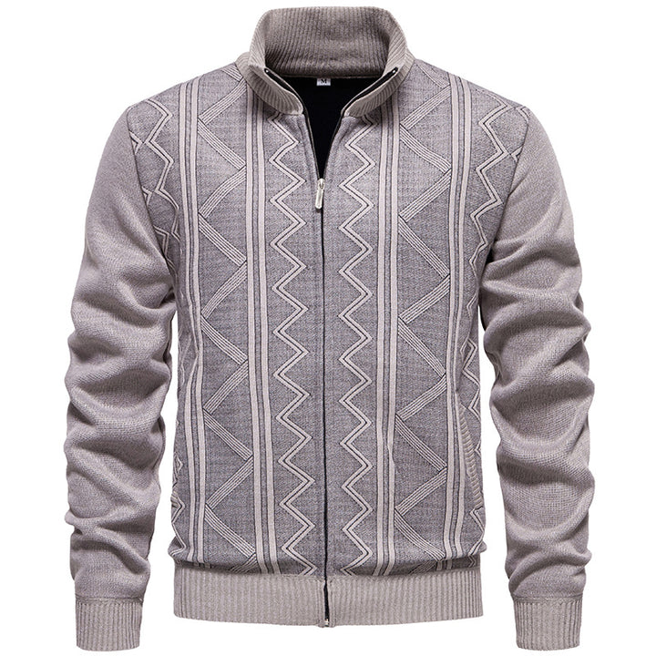 Herren Strickjacke mit hochwertigem Zipper und strukturiertem Design Echoarchiv