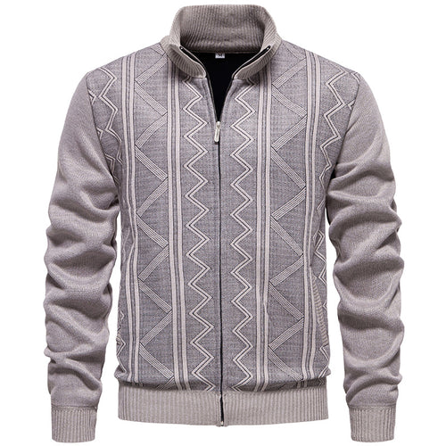 Herren Strickjacke mit hochwertigem Zipper und strukturiertem Design Echoarchiv