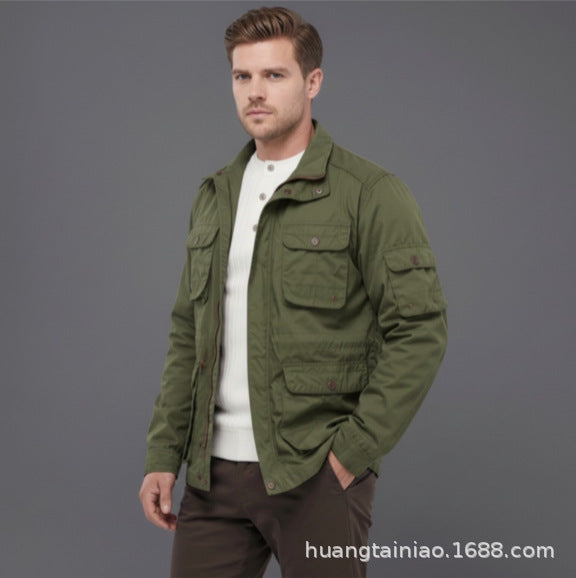 Herren Utility-Fieldjacke mit mehreren Pattentaschen und verstellbarer Taille Echo Archiv