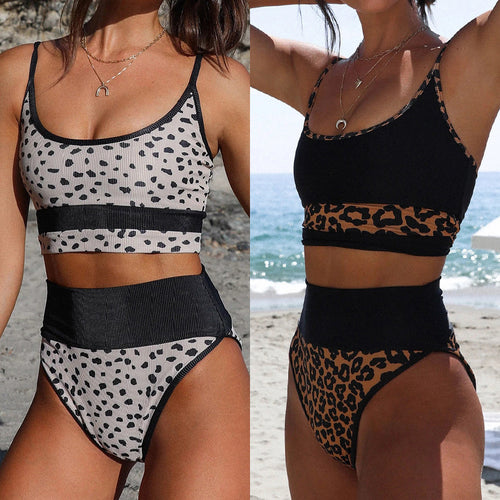 Damen Hochgeschnittenes Bikini-Set mit trendy gepunktetem Design Echo Archiv