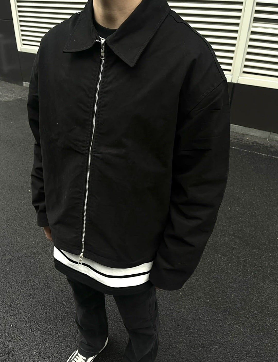 Herren Lässige Oversized Jacke Echo Archiv