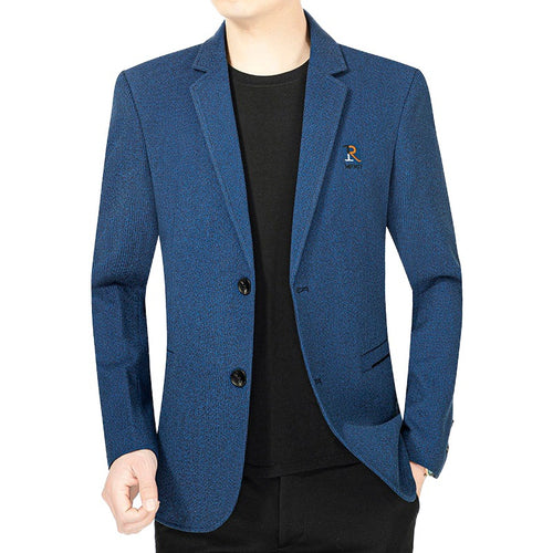 Herren Modernes Slim-Fit Sakko im Mikrostruktur-Gewebe mit leichtem Halbfutter – Tianoro