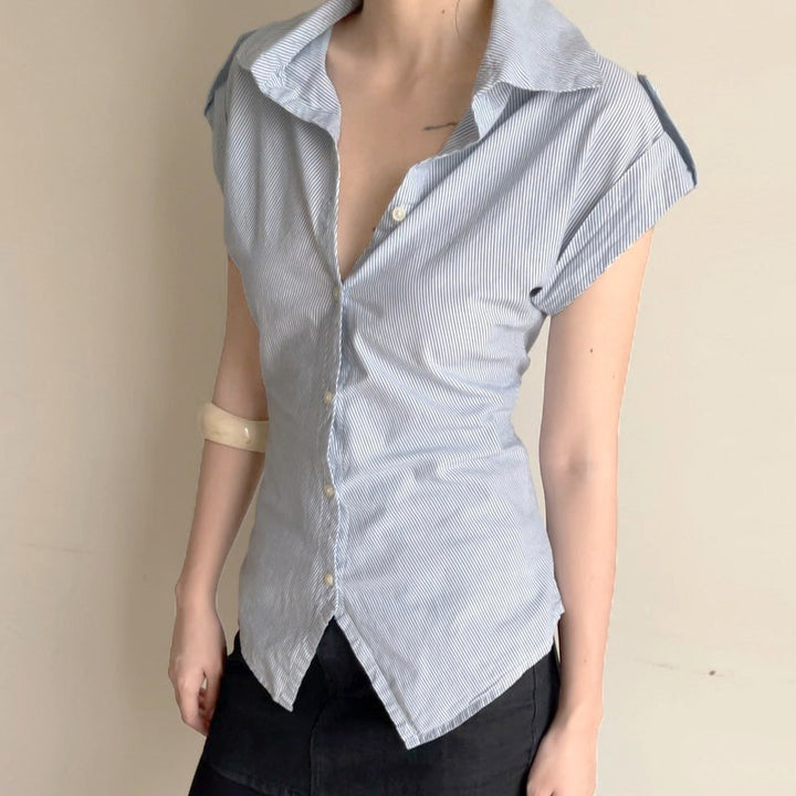Damen elegante Bluse mit modernen Streifen Echo Archiv