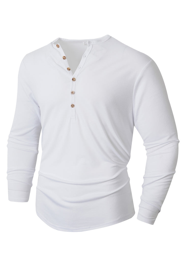 Herren Langarmshirt mit Knopfleiste Echoarchiv