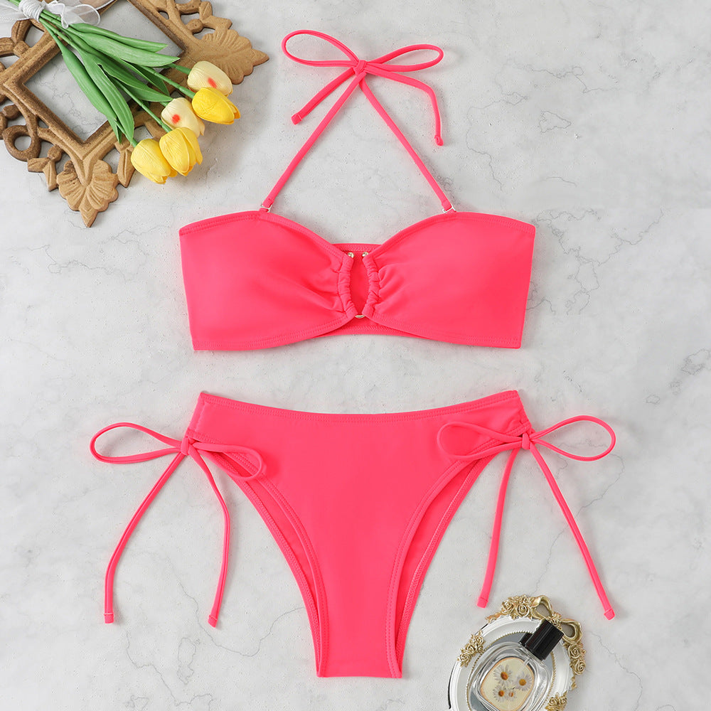 Damen Bandeau-Bikini mit verspielten Schleifen Echo Archiv