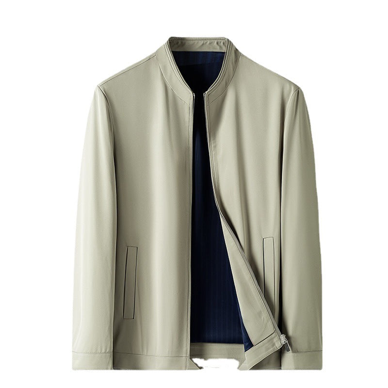 Herren modische Übergangsjacke mit stylishem Stehkragen und praktischen Taschen Echoarchiv