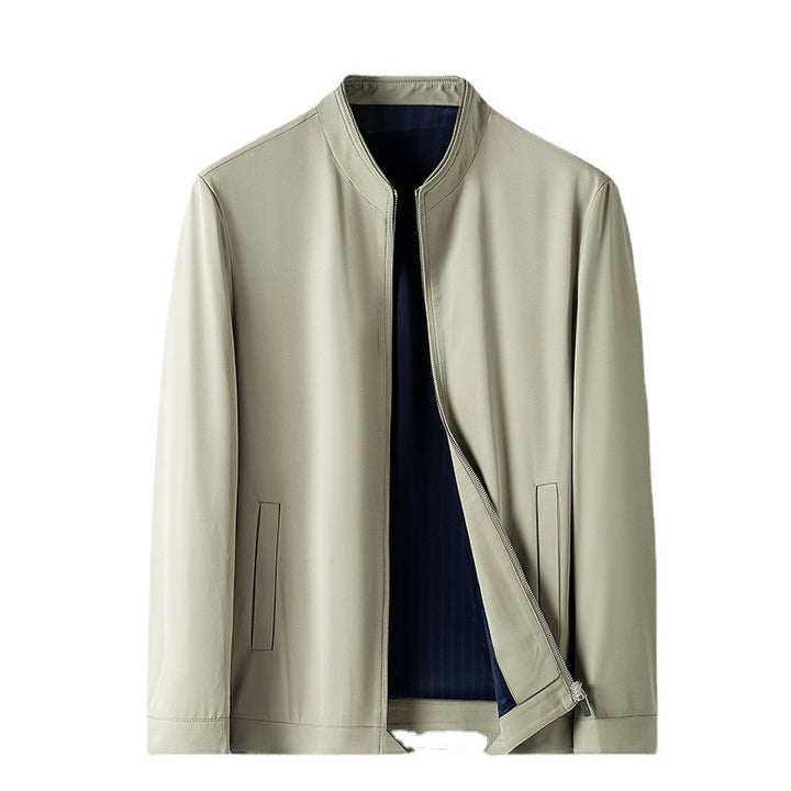 Herren modische Übergangsjacke mit stylishem Stehkragen und praktischen Taschen Echoarchiv