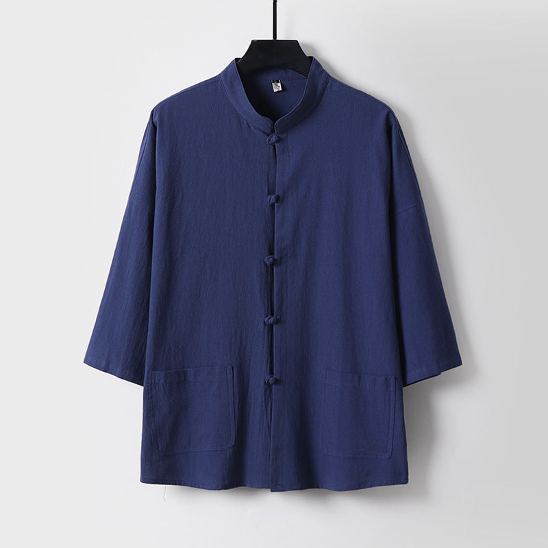 Damen Zweiteiliges Leichtes Lounge-Set mit Stehkragen, Kurzarm-Jacke und weitem Palazzo-Hosenrock Echoarchiv