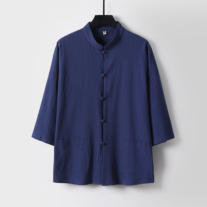 Damen Zweiteiliges Leichtes Lounge-Set mit Stehkragen, Kurzarm-Jacke und weitem Palazzo-Hosenrock Echoarchiv