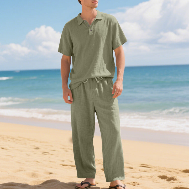 Herren entspanntes Strand-Outfit im lässigen Stil mit elastischem Bund Echoarchiv