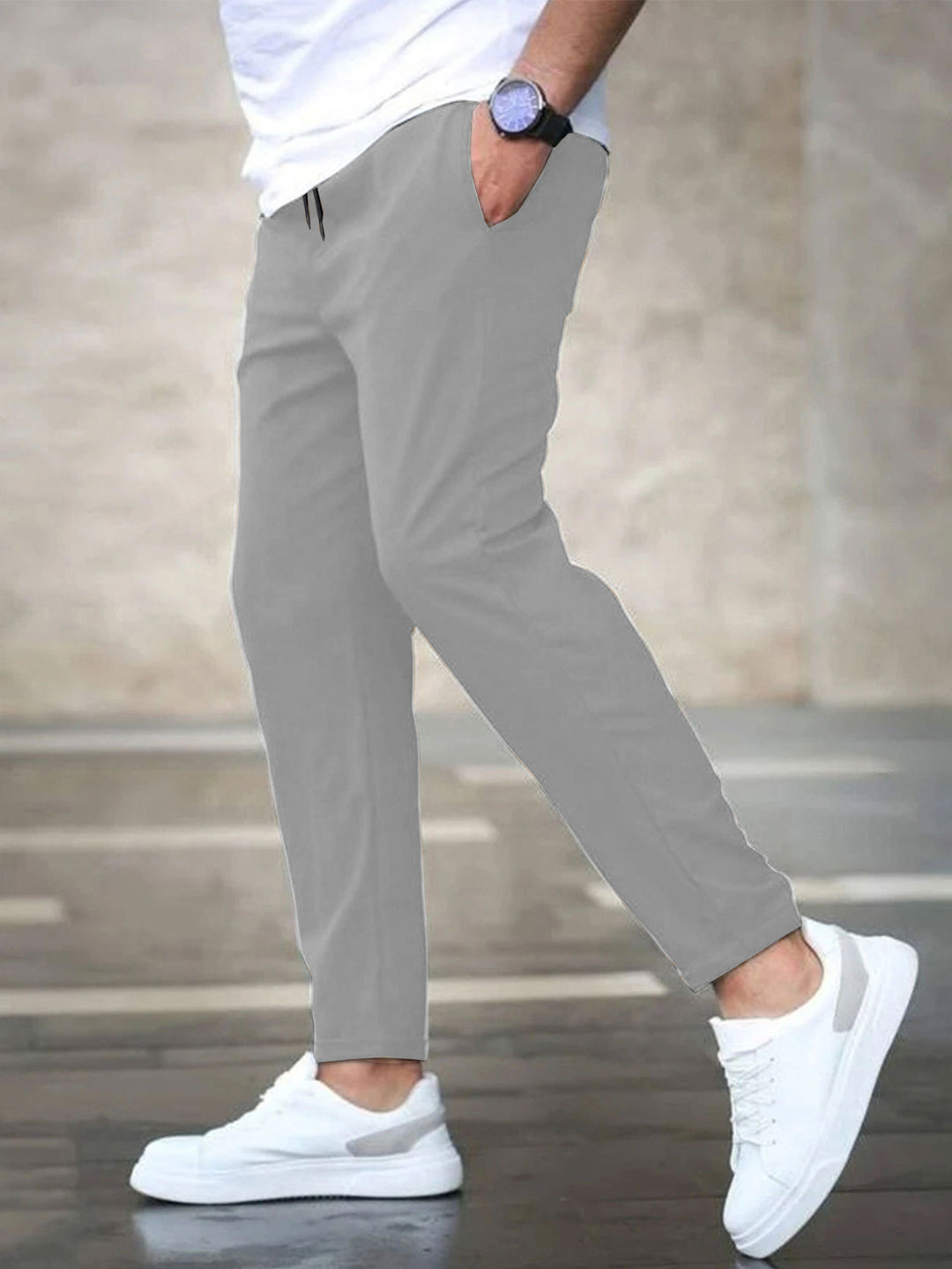 Herren lässige Freizeithose mit elastischem Bund und praktischen Taschen Echoarchiv