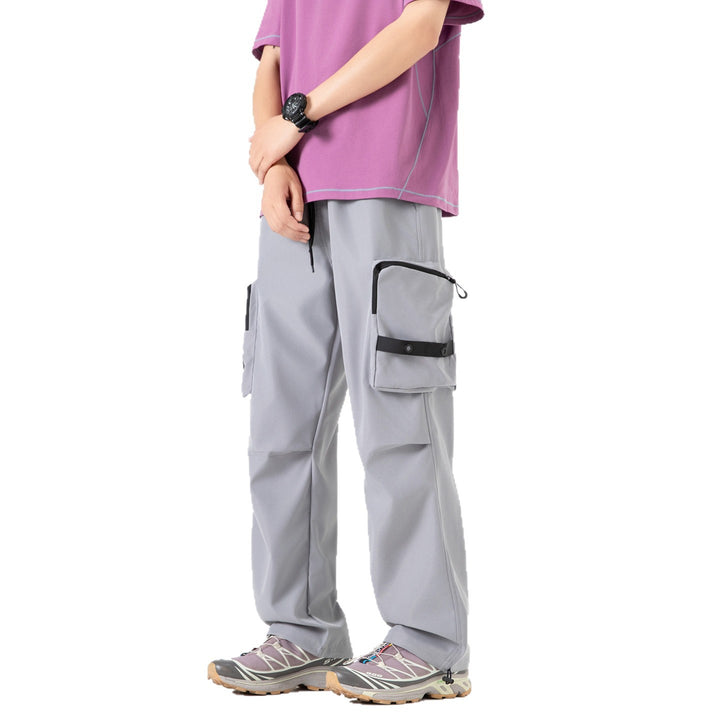 Herren Weite Utility-Cargohose mit großvolumigen Klappentaschen und Kordelzugbund Echo Archiv