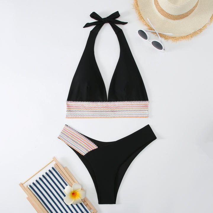 Damen Triangel-Bikini-Set mit modischem Wickelband Echo Archiv