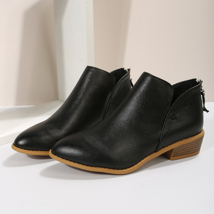 Damen nan spitz zulaufende Schlupf-Ankleboots mit kleinem Blockabsatz und ergonomischem Komfortfußbett Echo Archiv