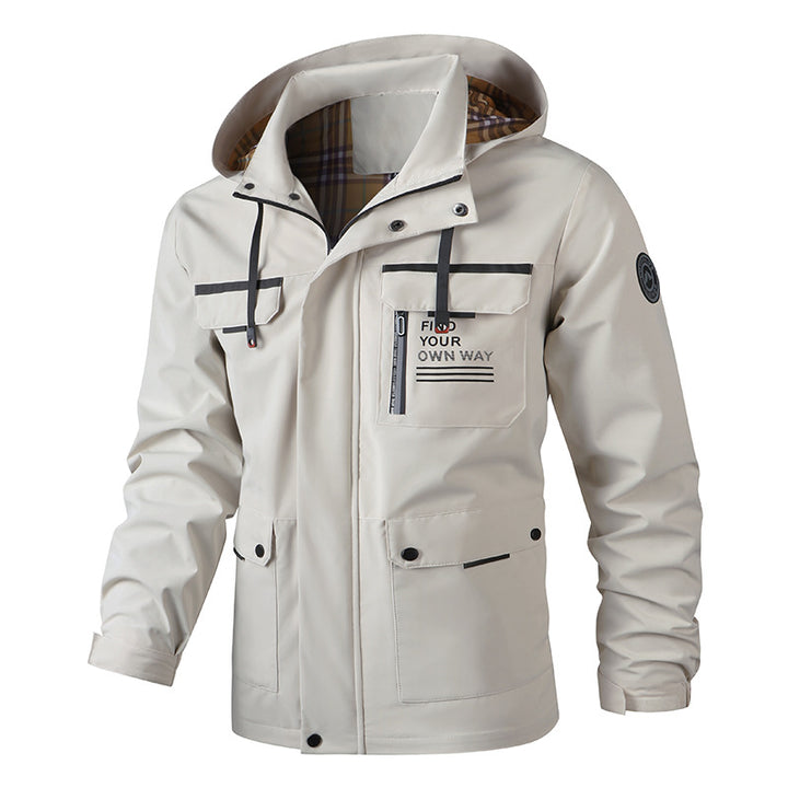 Herren wasserabweisende Outdoor-Jacke mit praktischen Taschen Echoarchiv