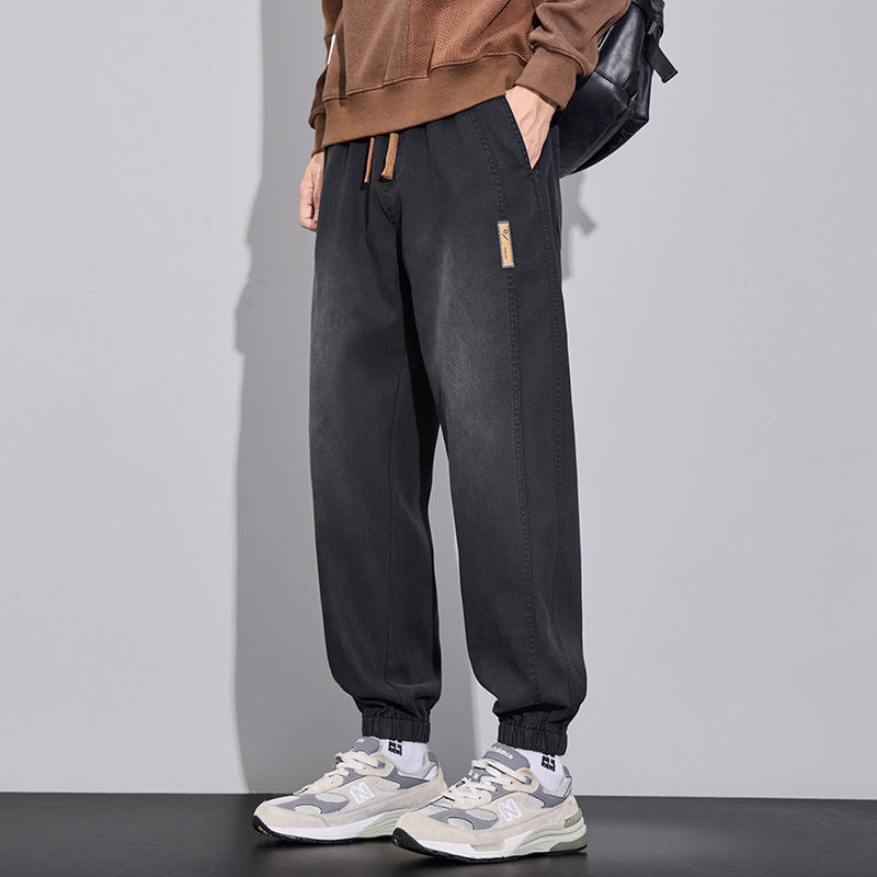 Herren Relaxed-Fit Jogginghose im Denim‑Look mit elastischem Bund, Tunnelzug und geripptem Beinabschluss Echo Archiv