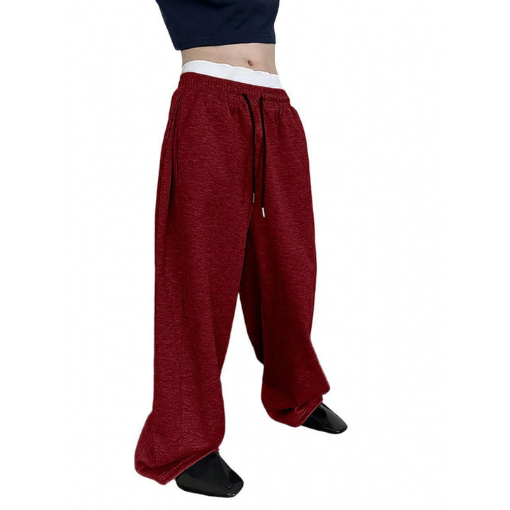 Damen nan weite Oversize Jogginghose mit tiefem Schritt, elastischem Bund und Kordelzug Echo Archiv