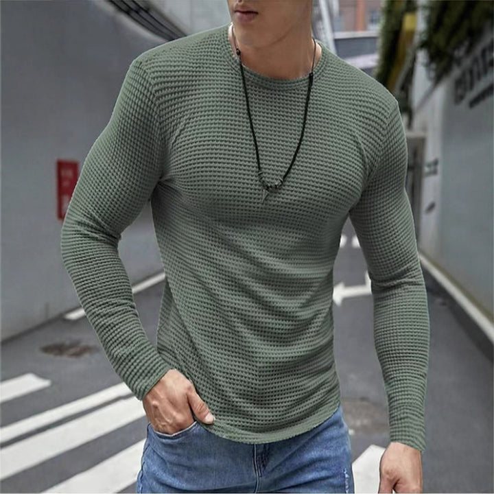 Herren Langarmshirt mit strukturiertem Gewebe Echoarchiv