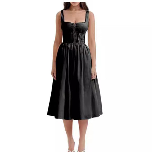 Damen Midi-Kleid mit raffinierten Spitzenakzenten und tailliertem Schnitt Echo Archiv