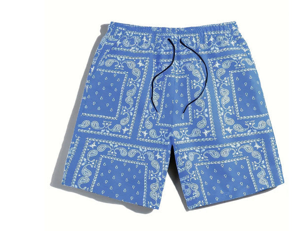 Herren Badeshorts aus atmungsaktivem Material mit modernem Paisleymuster Echoarchiv