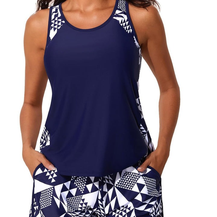 Damen Sportliches Tankini-Set mit Shorts Echo Archiv