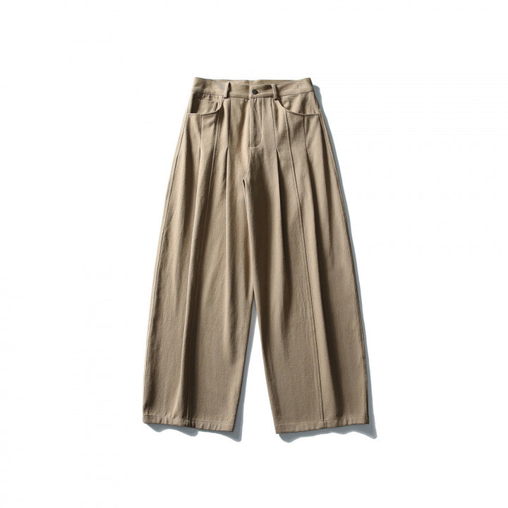 Damen Weite hochtaillierte Culotte-Hose mit Bundfalten und Eingrifftaschen Echo Archiv