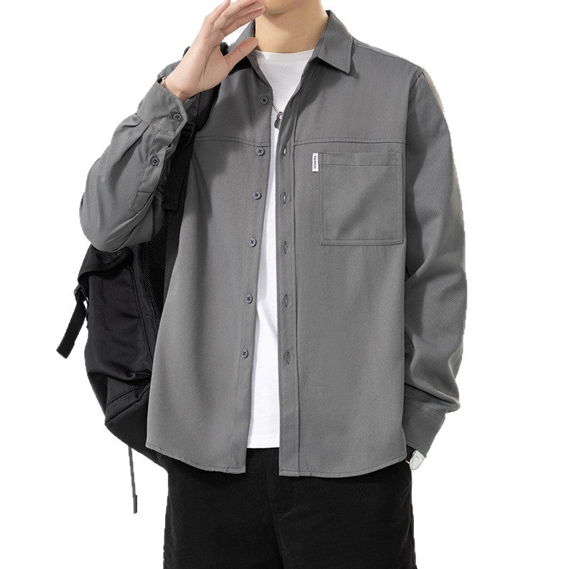 Herren lässige Hemdbluse mit praktischen Utility-Taschen Echoarchiv