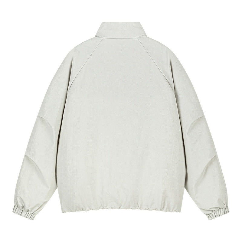 Herren Leichte Oversize Freizeitjacke mit Stehkragen, elastischem Saum und kontrastseiteneinsätzen Echoarchiv