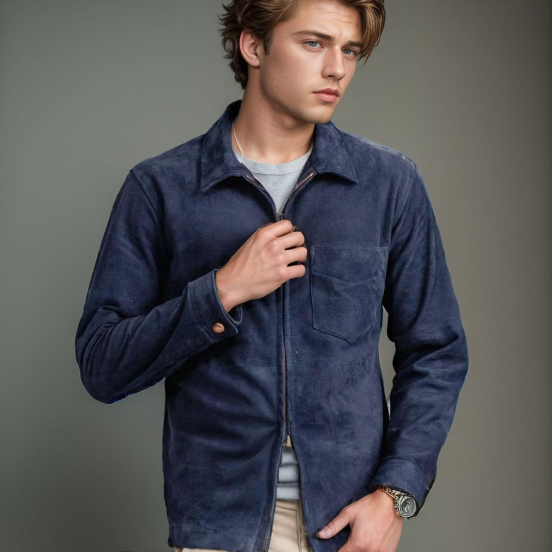 Herren modische und hochwertige Wildlederjacke Echoarchiv