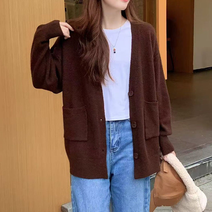 Damen Bequemer Oversized Cardigan Echo Archiv