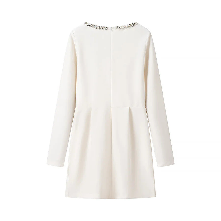 Damen nan elegantes Minikleid mit quadratischem Ausschnitt und Kristallbesatz Echo Archiv