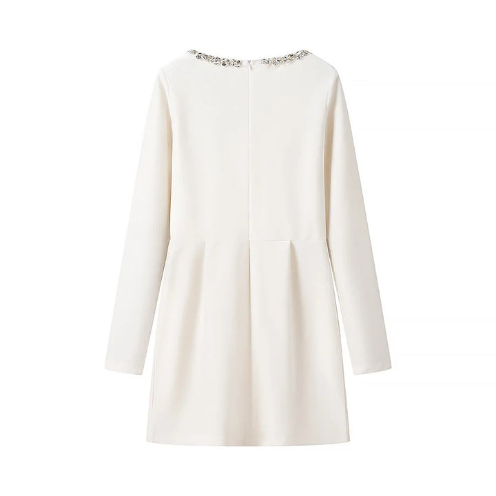 Damen nan elegantes Minikleid mit quadratischem Ausschnitt und Kristallbesatz Echo Archiv