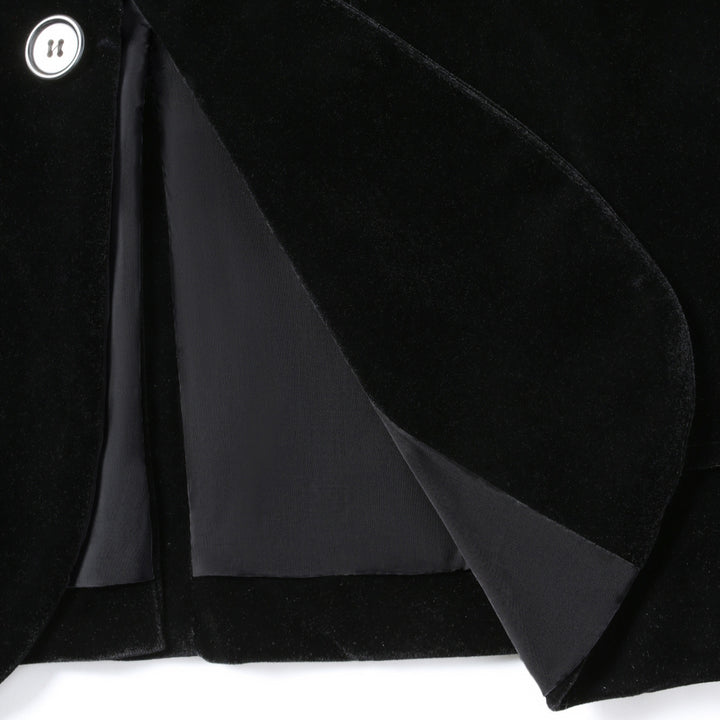 Herren eleganter Samtblazer mit feinen Details Echoarchiv
