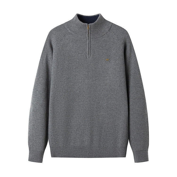 Herren Strickpullover mit halbem Reißverschluss Echoarchiv
