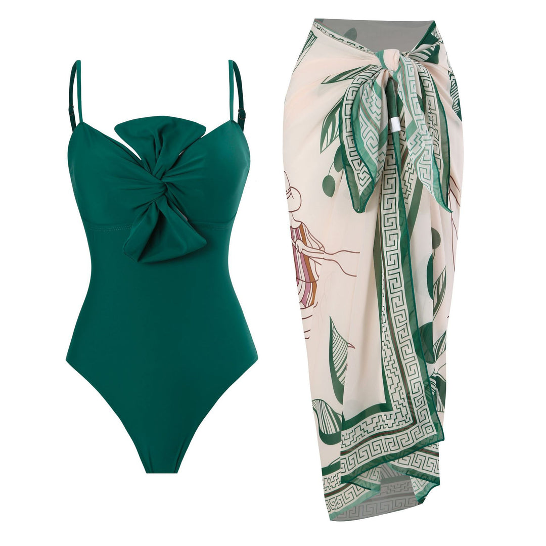 Damen Badeanzug mit elegantem Wickelrock Echo Archiv