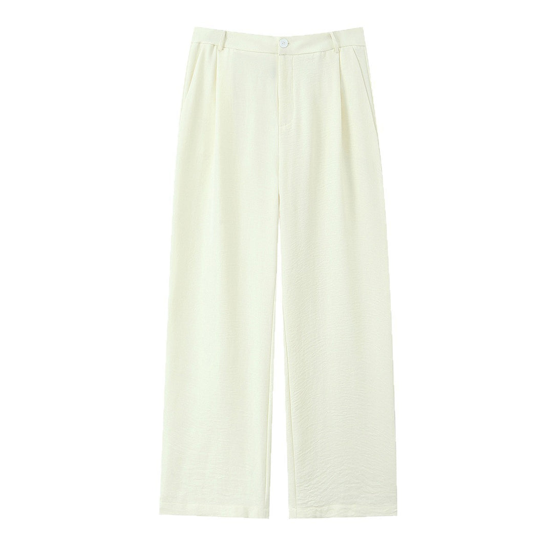 Damen Leicht fallende Highwaist Palazzohose mit weitem Bein und Bügelfalte Echo Archiv
