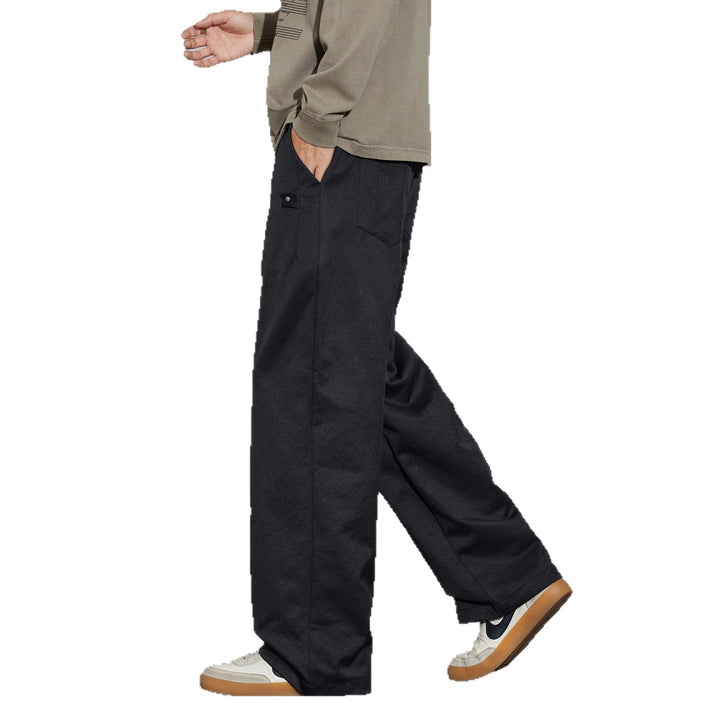 Herren Weite Relaxed‑Fit Stoffhose mit Tunnelzug & Bügelfalte Echo Archiv