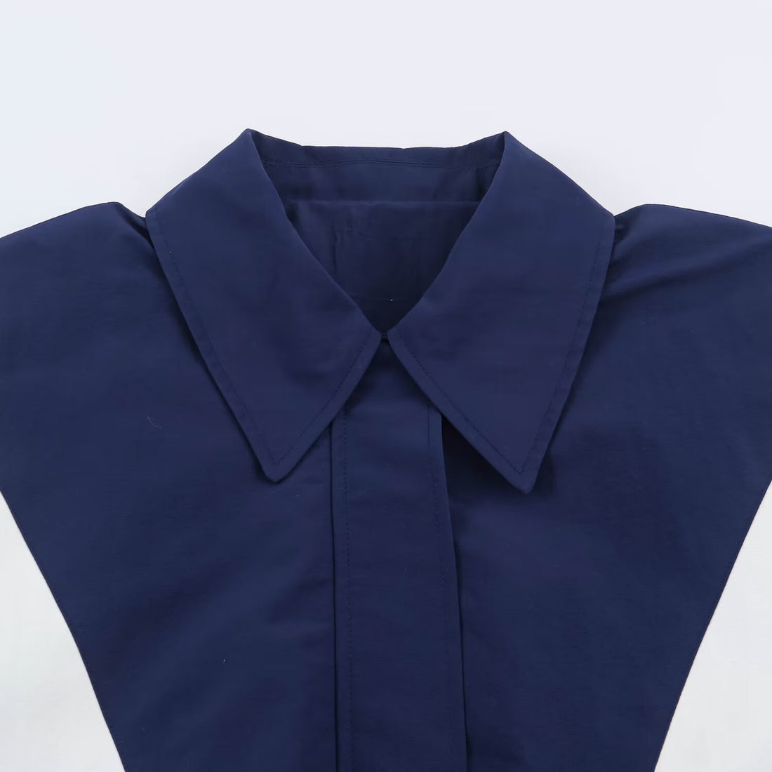 Damen Cropped Colorblock-Bomberjacke mit übergroßem Hemdkragen und elastischem Saum Echoarchiv