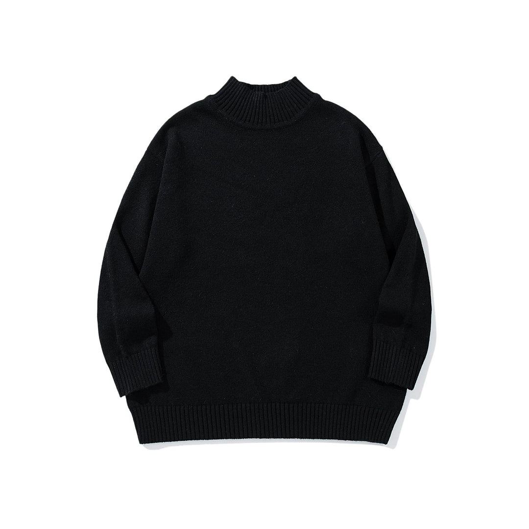 Unisex Oversize-Troyer-Pullover mit kurzem Stehkragen und breiten Rippenbündchen Echoarchiv