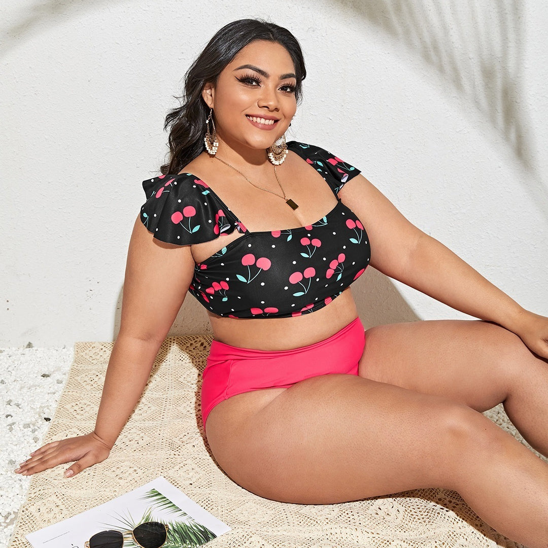 Damen Crop Top und Hohe Taille Bikini Set Echo Archiv