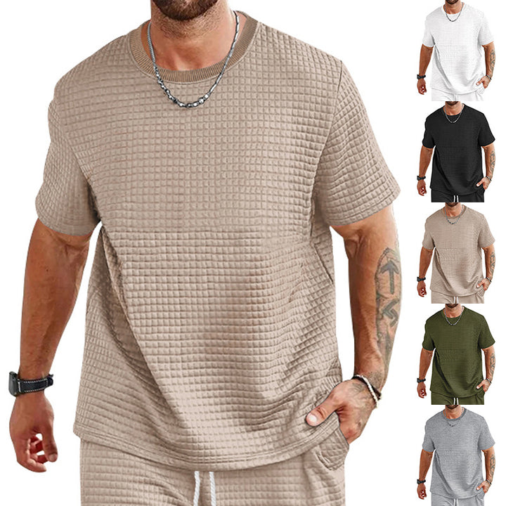 Herren lässiges T-Shirt mit strukturiertem Design Echoarchiv
