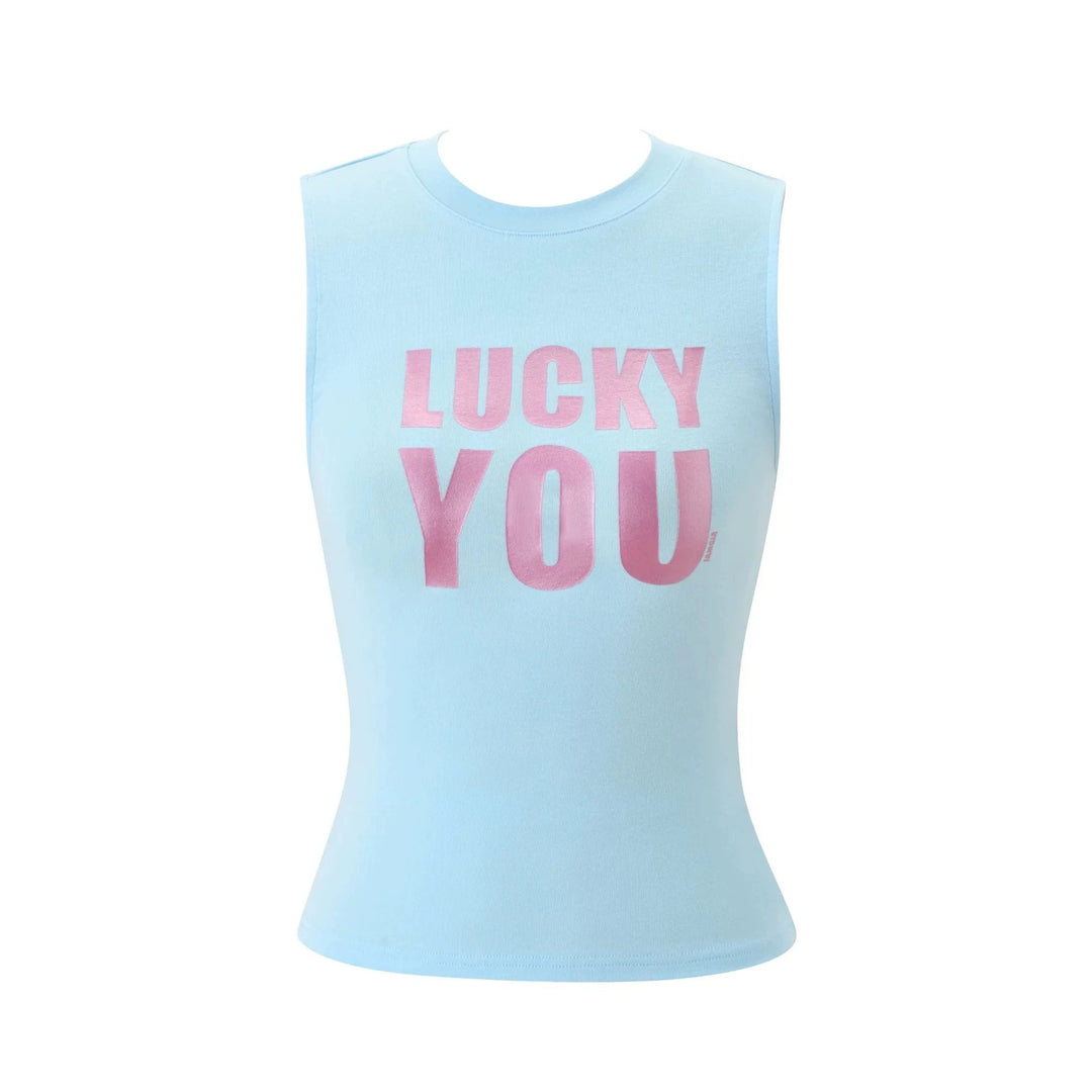 Damen ärmelloses Tank-Top mit auffälligem Statement-Print Echo Archiv