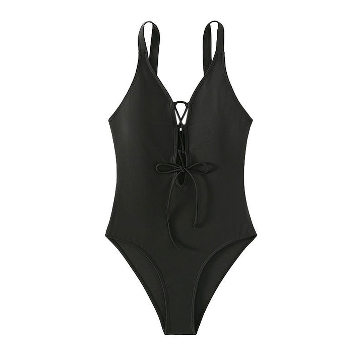 Damen Einteiliger Badeanzug mit sexy Schnürdetail Echo Archiv
