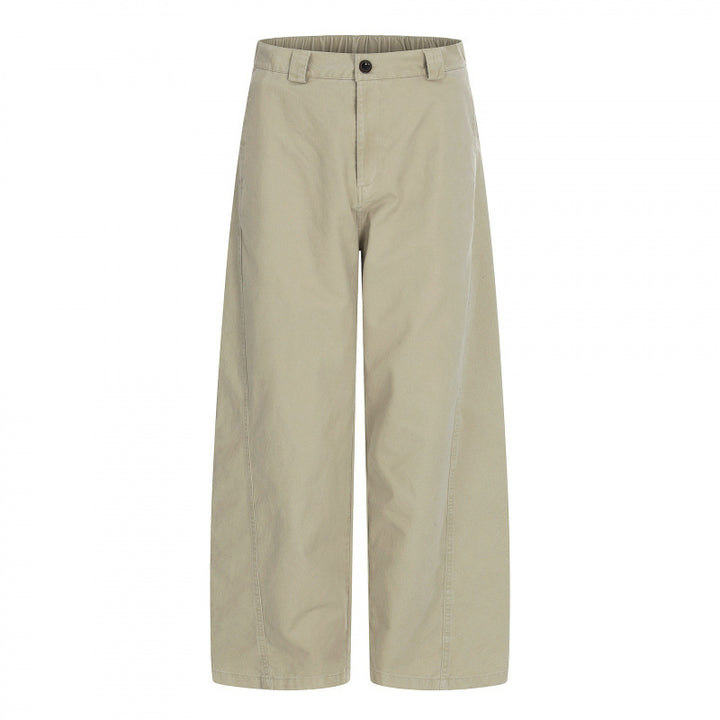Damen Weite Cropped-Hose mit hoher Taille und geradem Bein Echo Archiv