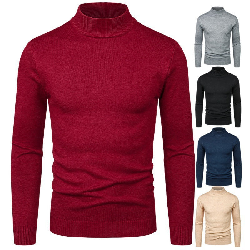 Herren eleganter Rollkragenpullover aus feiner Baumwollmischung Echoarchiv